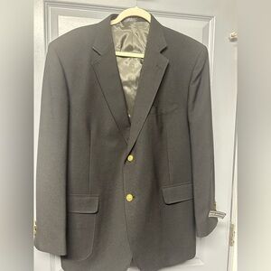 David Taylor black wool blend single breasted blazer /sport coat. Size 42R New?